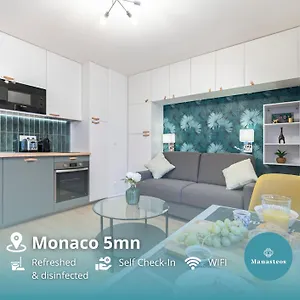 Monaco Border, Renovated Studio, Private Parking Beausoleil